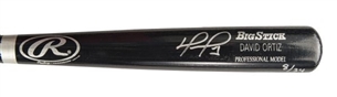 David Ortiz Signed Lot of (3) with Signed Photo, Bat & World Series Baseball